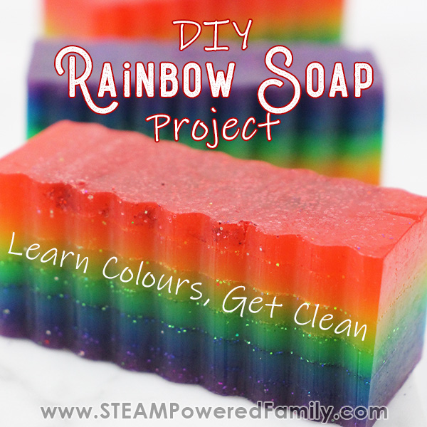 Easy DIY Rainbow Soap Making Project
