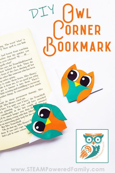 Easy DIY Owl Corner Bookmark - Origami project for kids