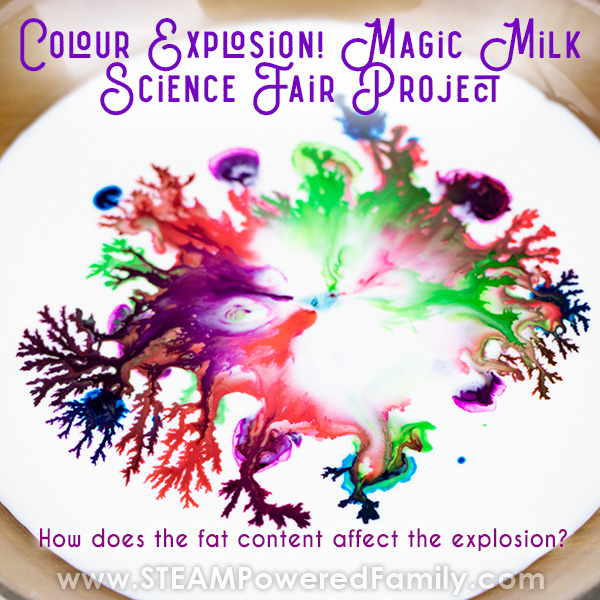 magic milk in 33% cream with color fractal explosions