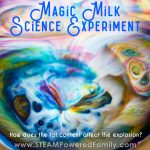 Color explosion magic milk experiment
