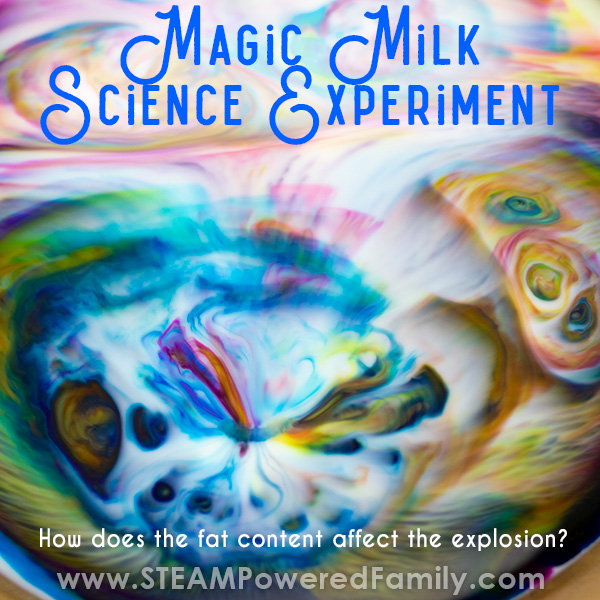 Color Explosion Magic Milk Experiment and Science Fair Project
