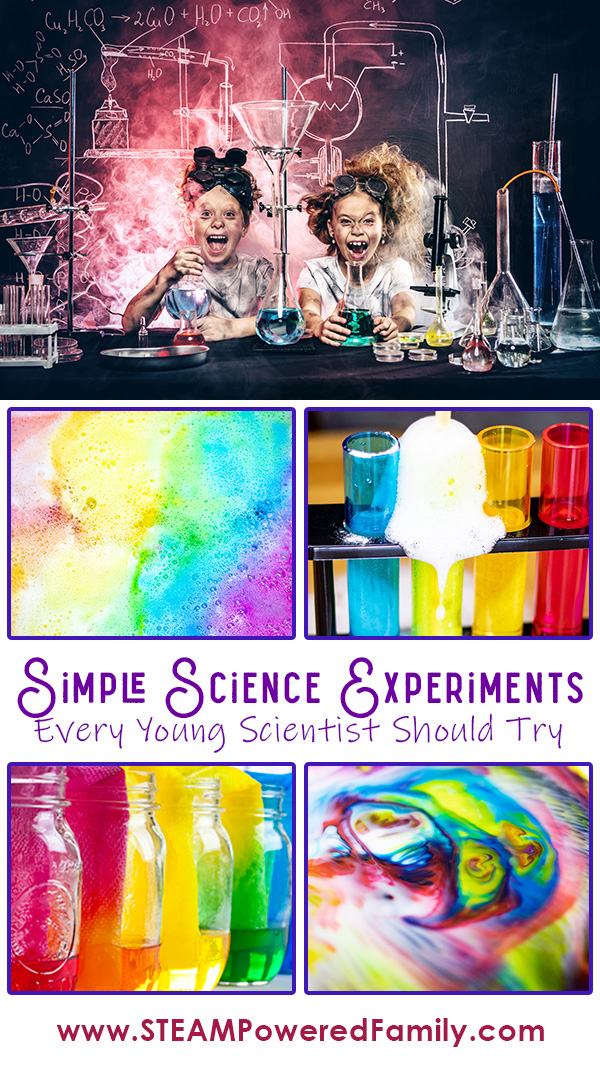 Easy science experiments that will excite your kids, fuel their passions, inspire their curiosity, and foster self-confidence. All without costing you a fortune, or stressing you out. We've rounded up the best of the best in this list of hassle free, fun science experiments you can do today. #ScienceExperiments via @steampoweredfam