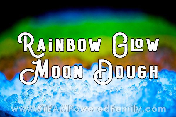 Vibrantly Glowing Moon Dough in the dark