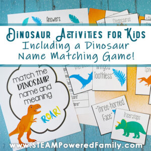 Dinosaur Activities and Printable Game