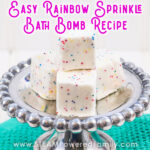 Rainbow sprinkle bath bomb cubes