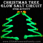 Christmas Tree STEM Activity - Glow Salt Circuit with multi-colour glow.