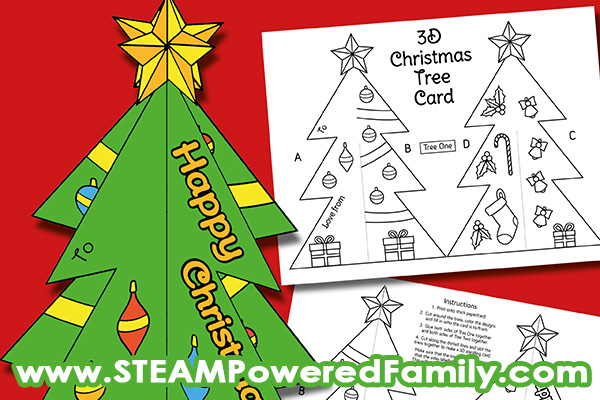 Build a 3D Standing Christmas Tree Card