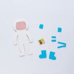 Putting the face on the astronaut template.