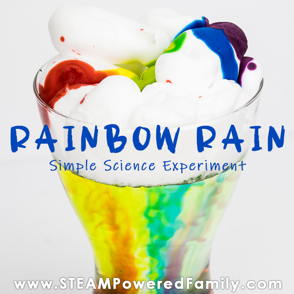 Rainbow Rain Shaving Cream Cloud in a Jar Experiment
