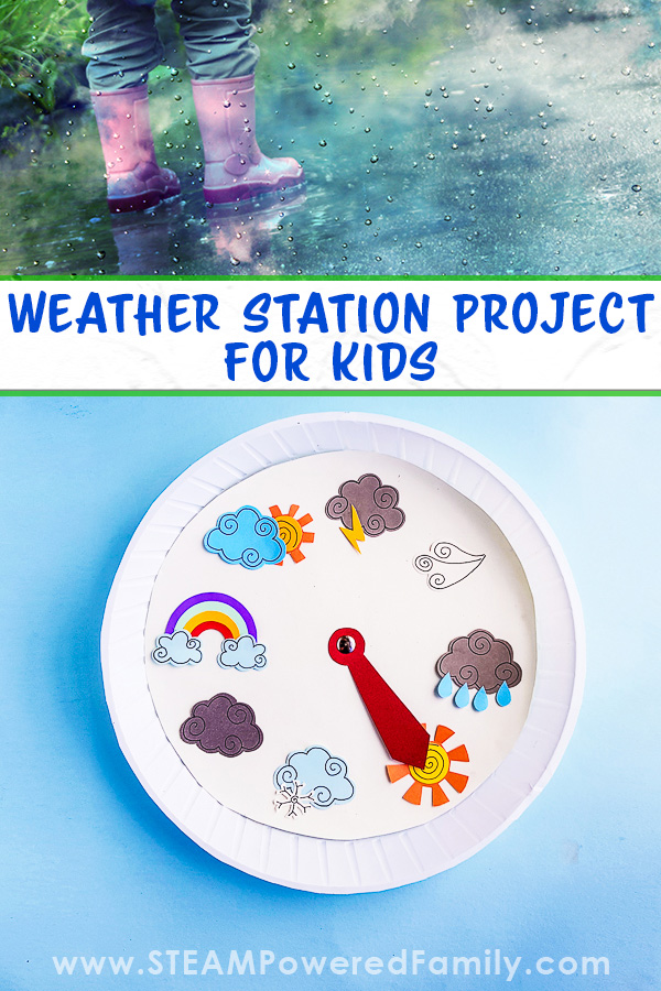 Build a preschool weather station with this simple paper plate craft project. Plus, learn about the weather with science experiment extensions. With this activity we are helping kids learn more about the weather and to pay attention to weather patterns. This can spin off into some fun science experiments, and also teaches important life skills. #Weather #WeatherScience #PreschoolScience #PreschoolCraft #PaperPlateCraft #CraftsForKids  via @steampoweredfam