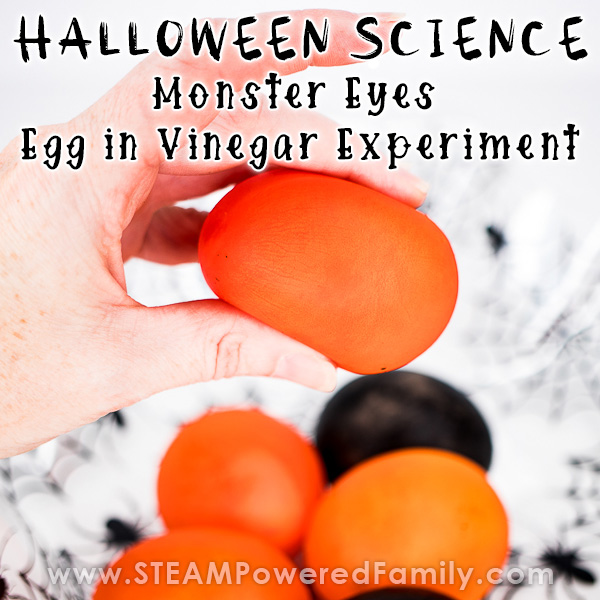 Halloween Egg in Vinegar Monster Eyes