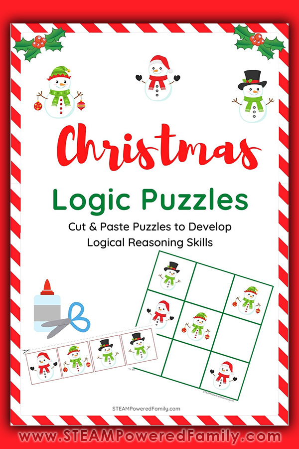 Christmas Math Logic Printable Puzzle