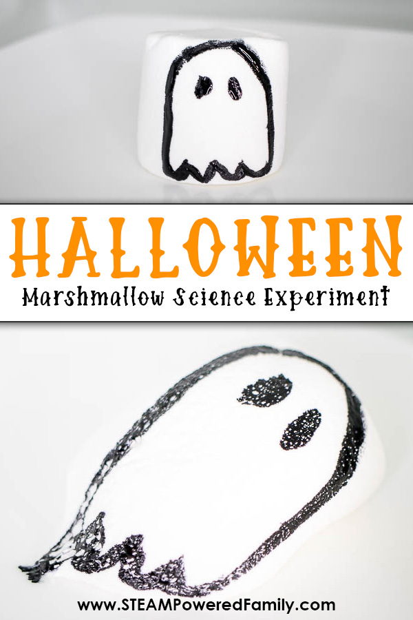 Must do for Halloween! Halloween Marshmallow Science Experiment with a spooky twist! Make ghosts, pumpkins and zombies in this STEAM challenge that you can do right now in your kitchen. Kids LOVE this activity. Whether they are in Kindergarten or high school, this activity is always a hit with the kids. Visit STEAM Powered Family to learn more about this and other Halloween activities.  via @steampoweredfam