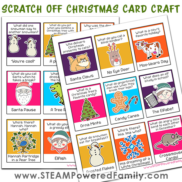 Scratch Off Holiday Card Craft