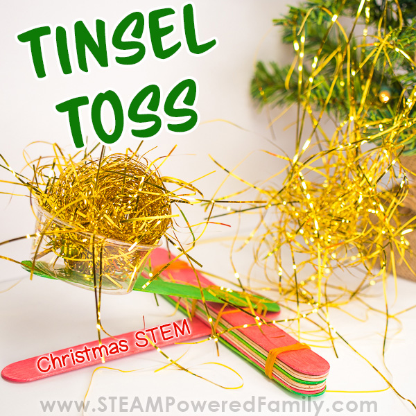 Tinsel Toss Christmas Catapult STEM Challenge