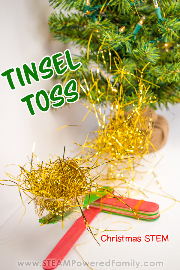 Tinsel Toss STEM Challenge for Christmas