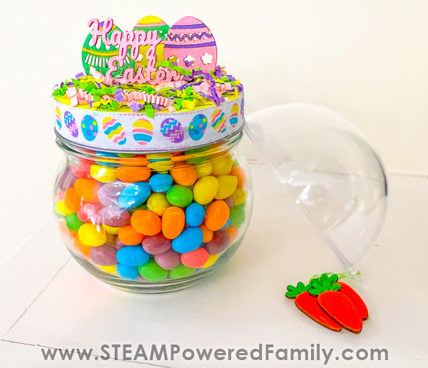 Easter Craft Candy Jar with Circuit