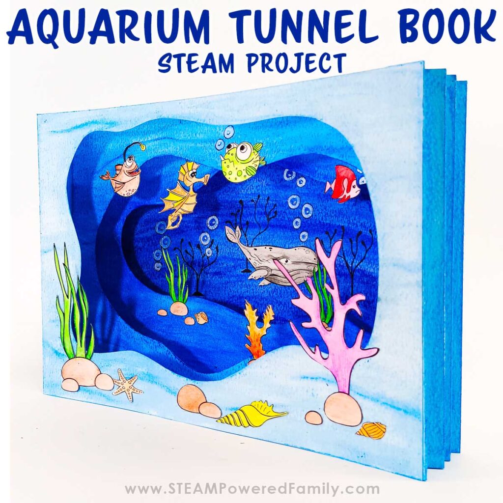 Aquarium themed 3D Tunnel Book