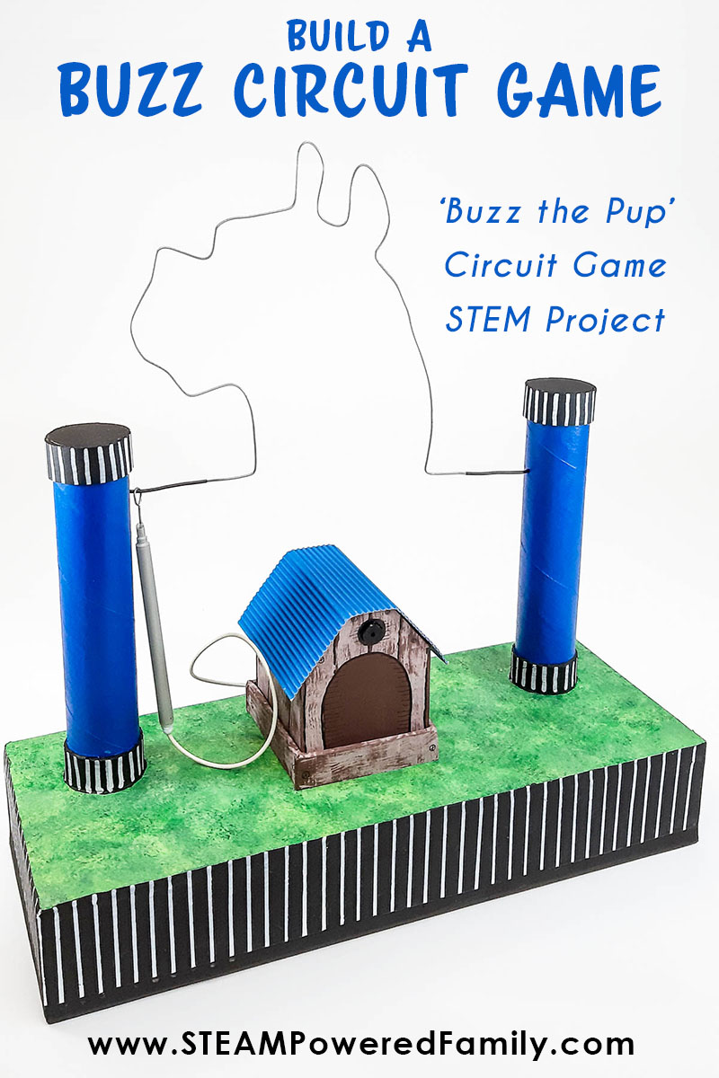Got kids that love to tinker and play games? Have them build this incredibly fun Buzz the Pup Circuit Game. Kids will need to put those tinkering skills to the test (and require some adult help), as this project will have them building, engineering, wiring, and even soldering. Then when it is all finished, compete with your friends to see who can free Buzz the Pup without a buzz! Visit STEAMPoweredFamily.com for all the details and a video tutorial. via @steampoweredfam