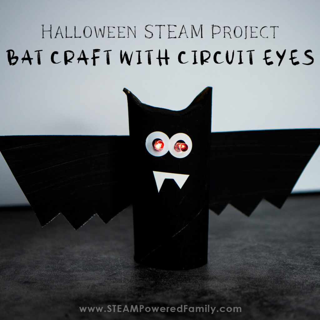 Halloween STEAM Craft with circuit Bat