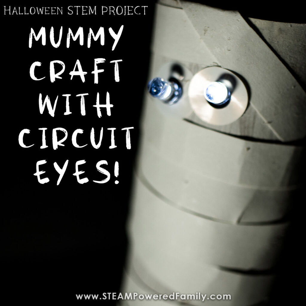 Mummy Craft with Circuits for Eyes that Light Up