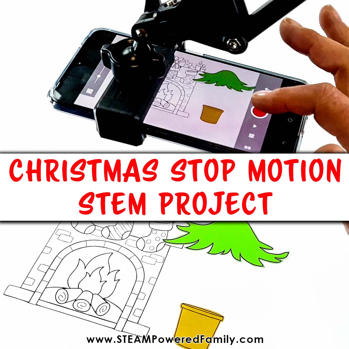Christmas Stop Motion Animation Card STEM Project for Kids
