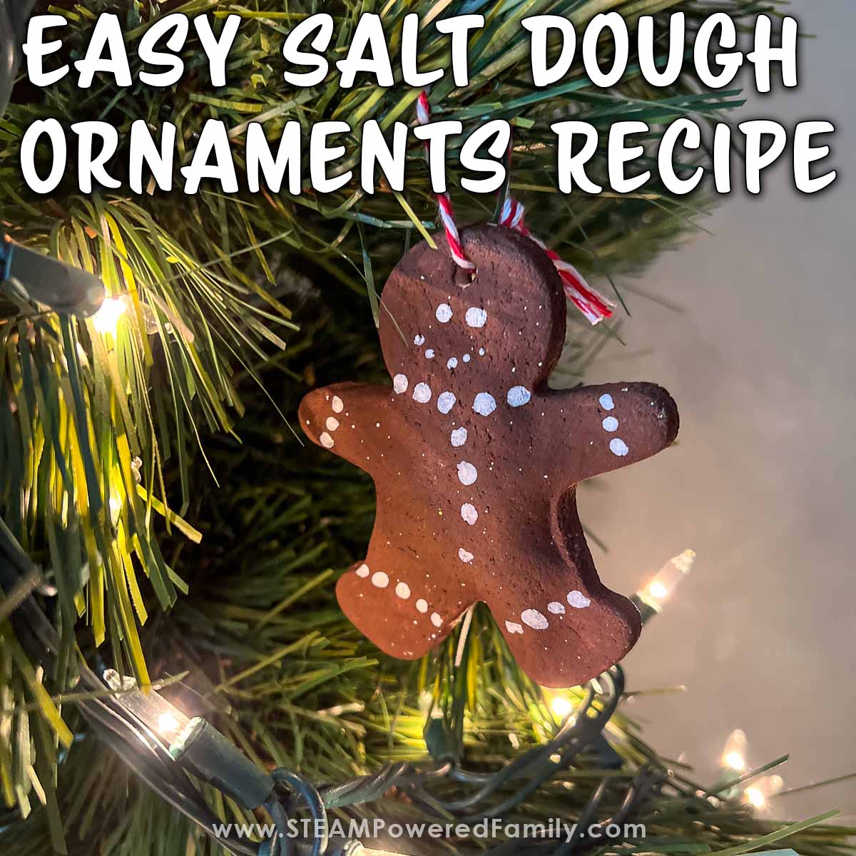 Easy 3 Ingredient Christmas Salt Dough Ornaments