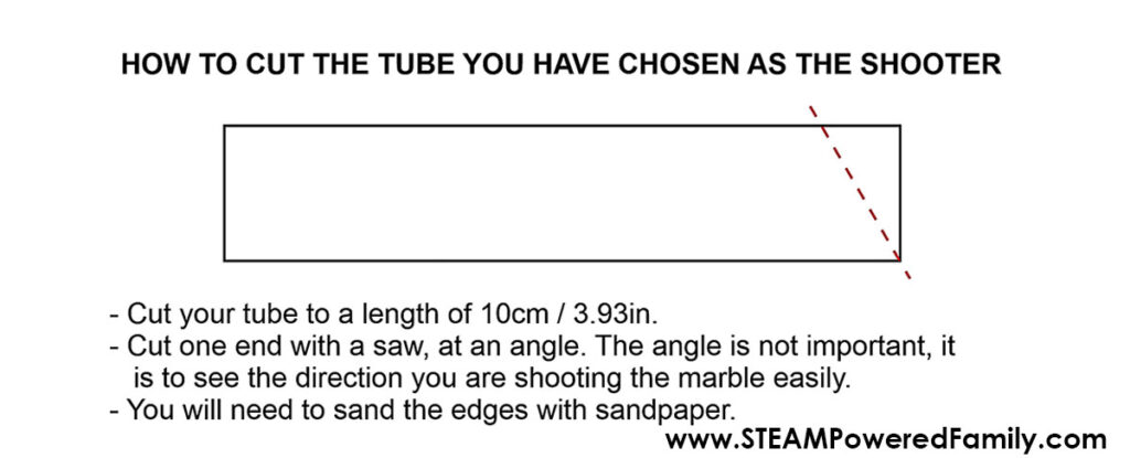 How to cut the tube diagram