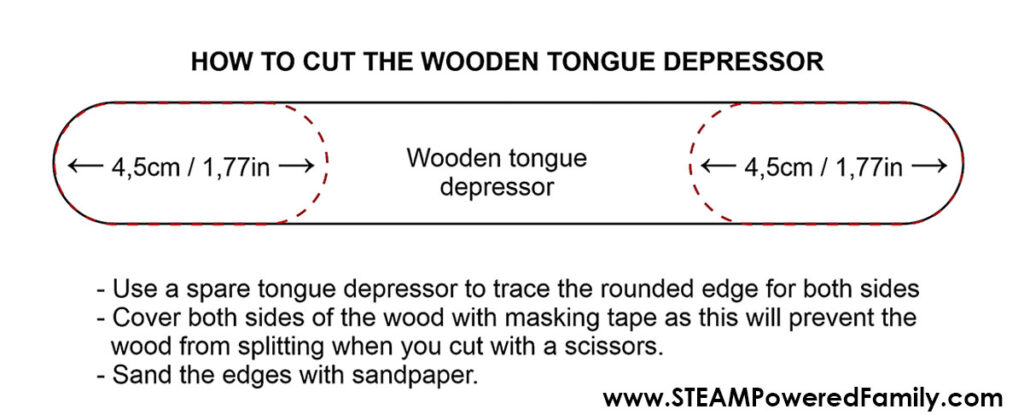 How to cut the tongue depressor