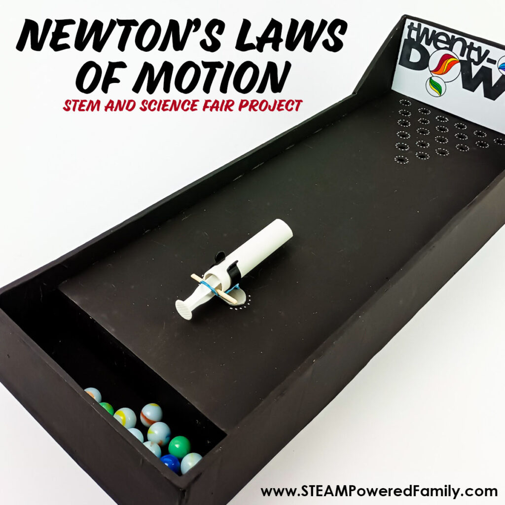 Newtons laws of motion science fair project