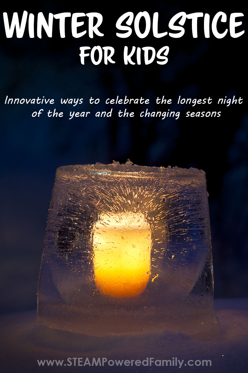 Celebrate the Winter Solstice, the longest night of the year and the beginning of Winter, with these innovative celebrations and activities. Winter Solstice, the official beginning of winter, has been celebrated by people from around the globe for thousands of years. Although traditions vary based on culture and heritage, the winter months are a time of celebration and preparation for the upcoming year. Explore how you can celebrate Winter Solstice with your kids at STEAMPoweredFamily.com via @steampoweredfam