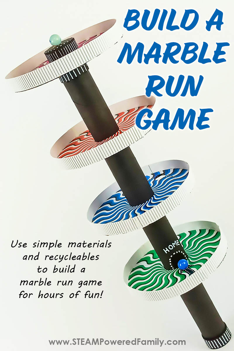 Learn how to build a simple and fun Marble Run Game that will have kids testing their STEM skills, and their coordination and gaming skills. Marble Runs have been around for many, many years and a favourite of kids for many generations. In this STEM Project, we are building a Marble Run Game that will build STEM skills and coordination skills as you play with physics! A great project for STEM club or end of year. Visit STEAMPoweredFamily.com for written tutorial and video tutorial.  via @steampoweredfam