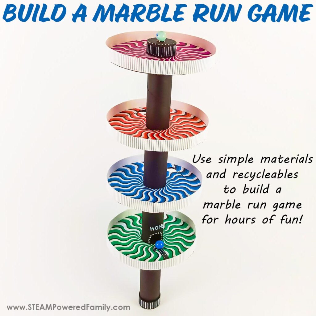 How to build a marble run game with recycled materials