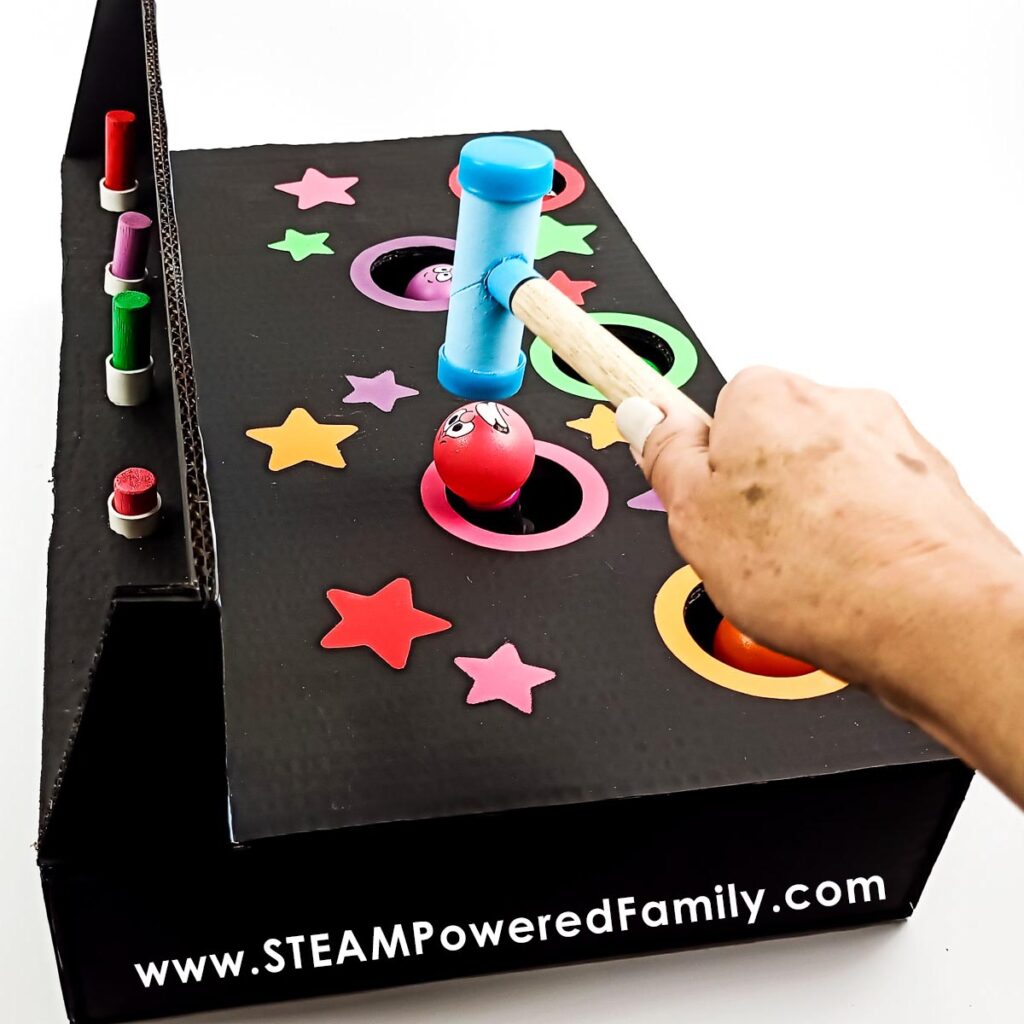 Hammer for Whack a Mole style reaction time game