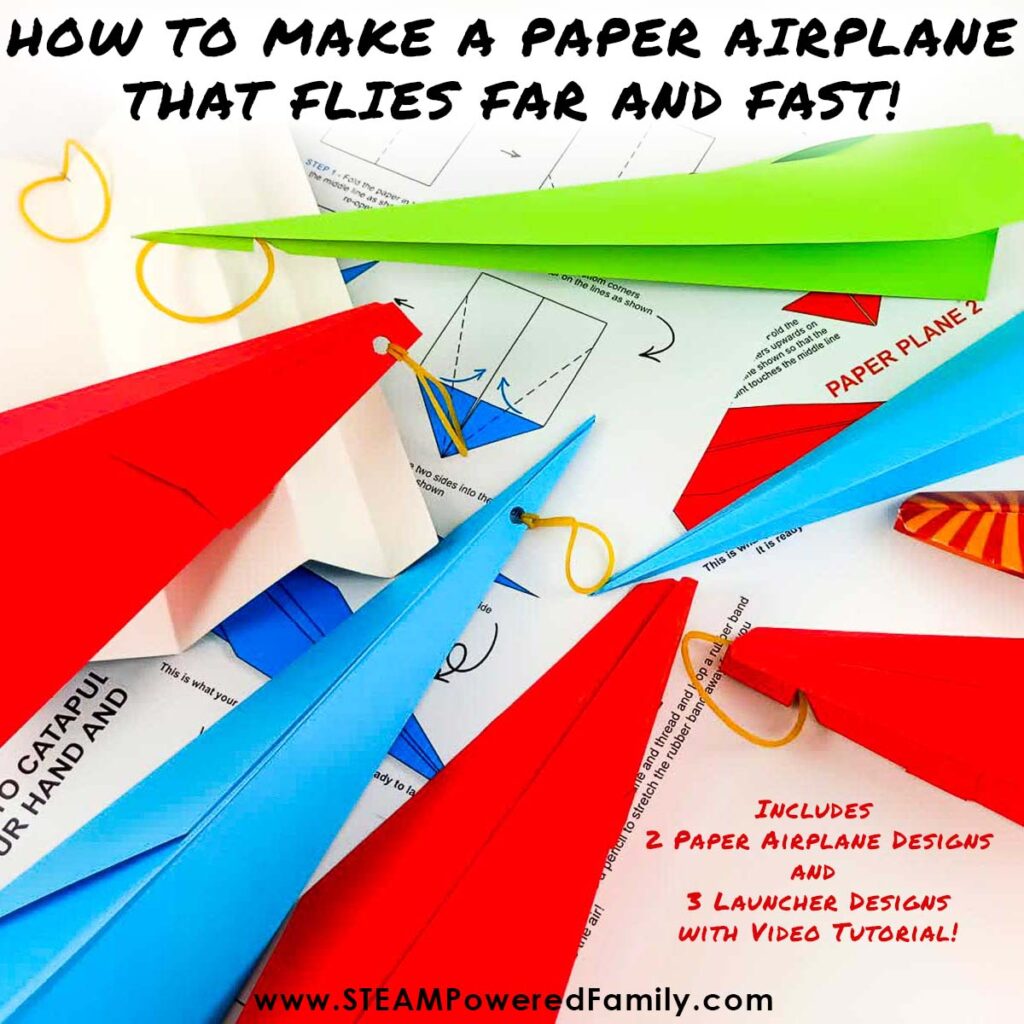 Paper airplane designs with launchers that fly fast and far, including video tutorial