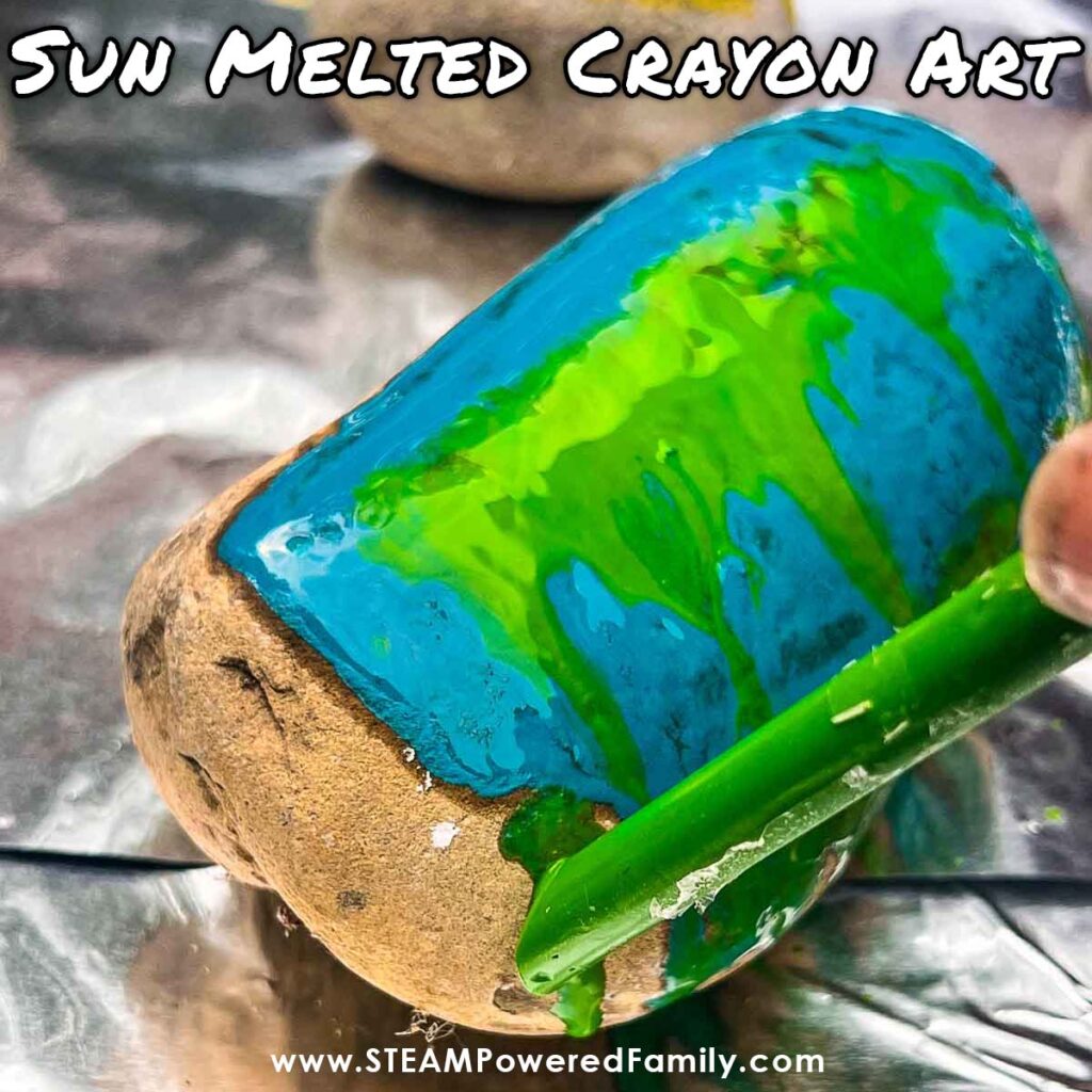 Sun Melted Crayon Art Project