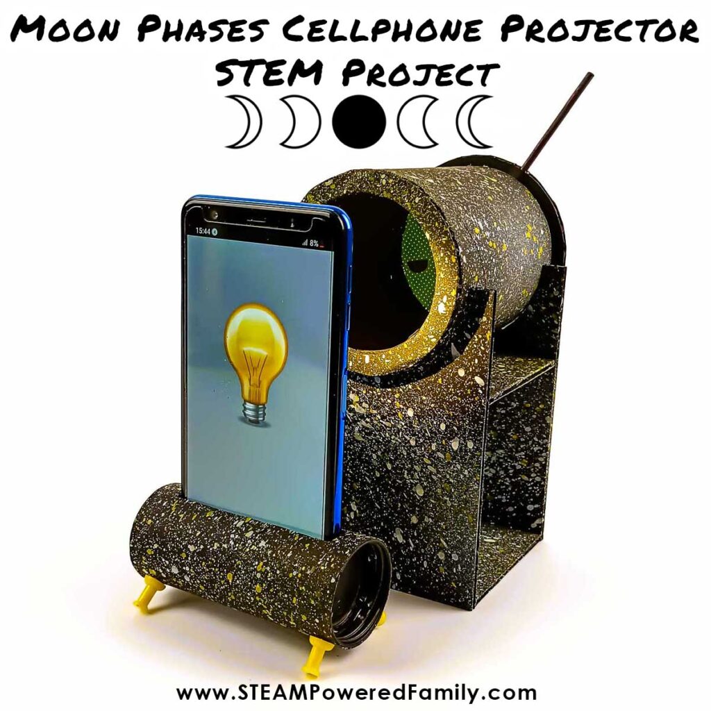 Cellphone projector moon phases project