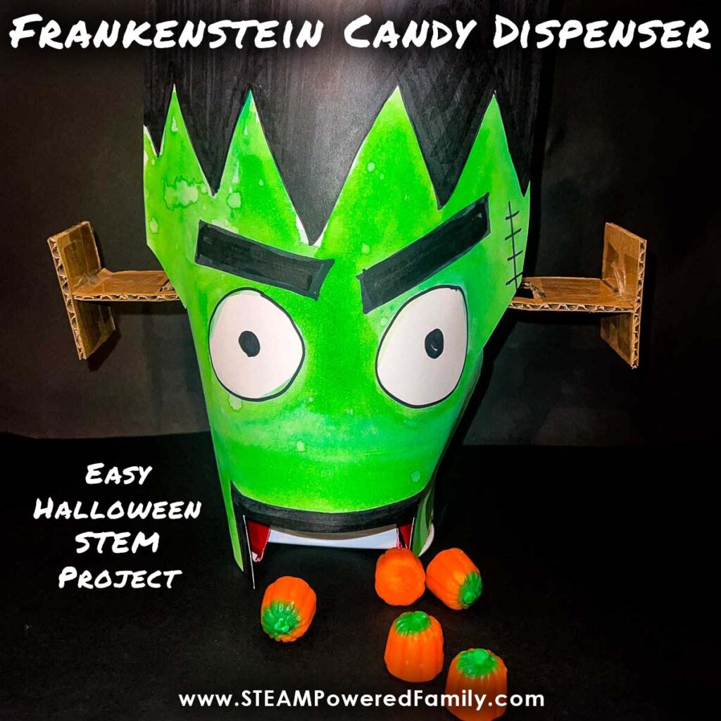 Frankenstein Candy Dispenser Halloween STEM Project
