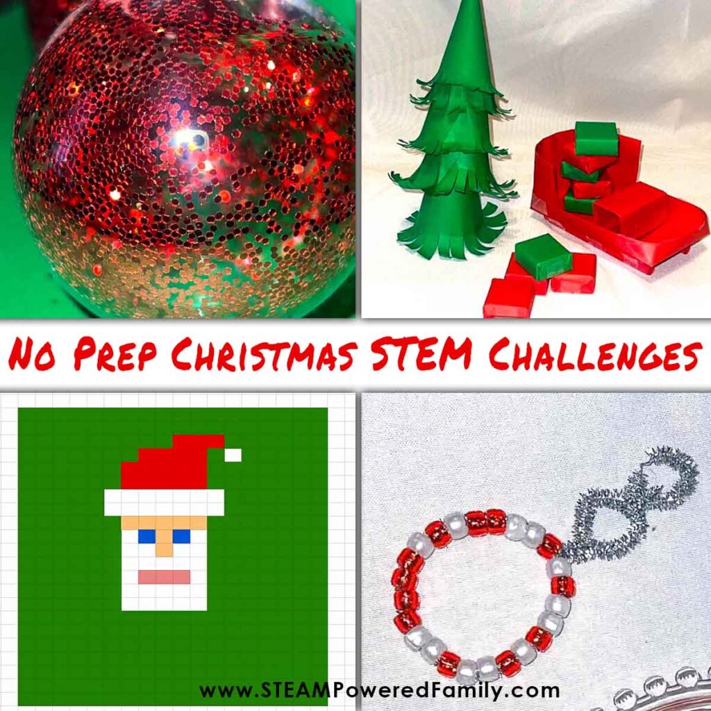 No Prep Christmas STEM Activities, Challenges and Projects