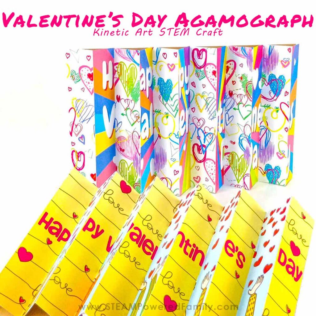 Valentine's Day Agamograph STEM Craft Project for Kids
