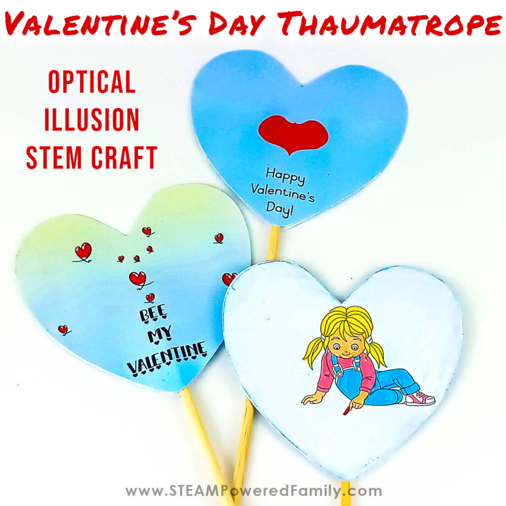 Valentine's Day Thaumatrope STEM Craft