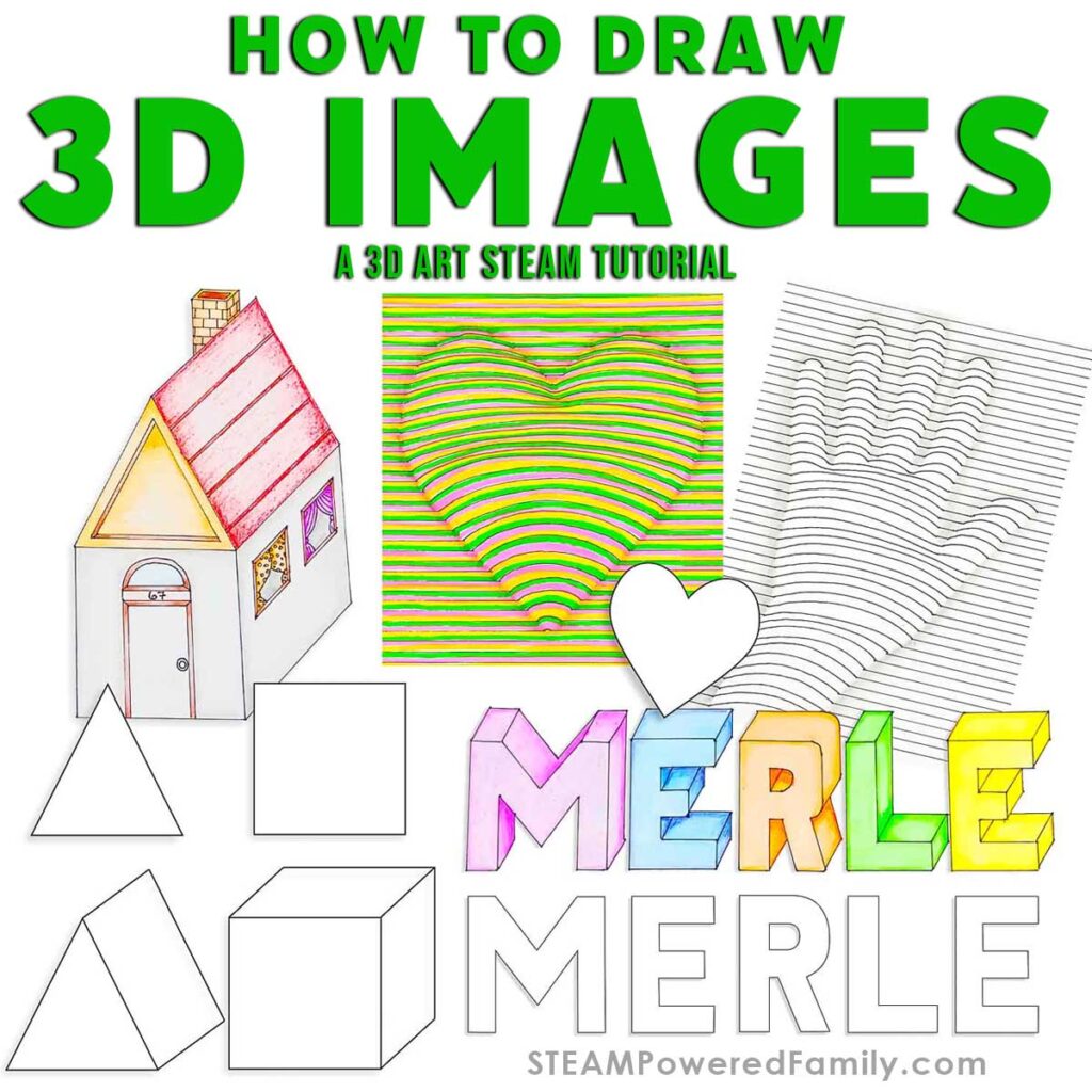 How to draw 3D images a STEAM art tutorial