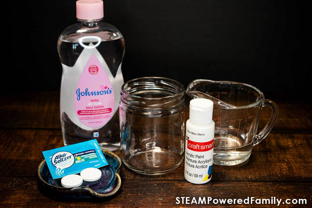Snowstorm in a Jar Supplies