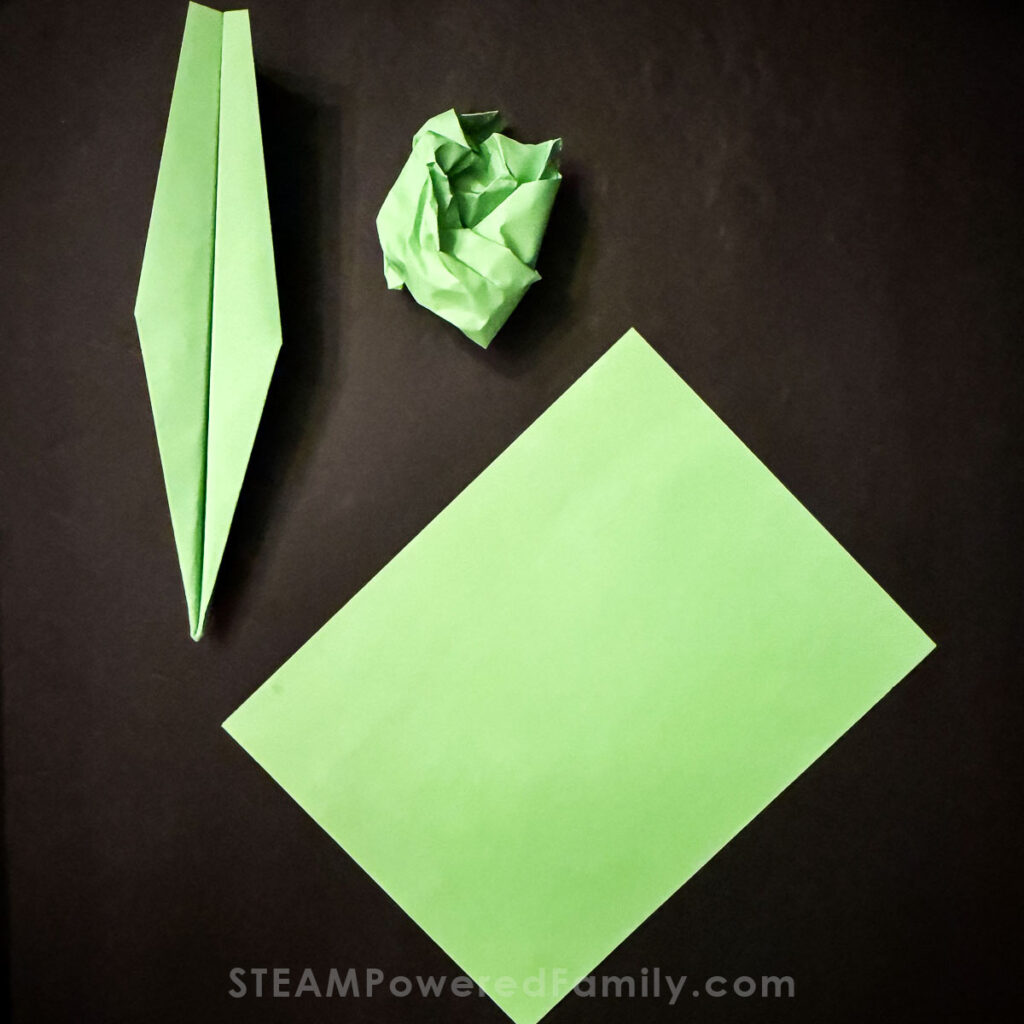 Paper Drop Gravity Experiment for Summer Camp