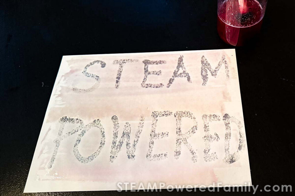 pH experiment with cranberries to make invisible ink