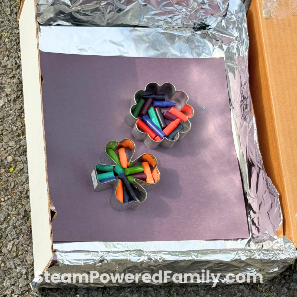 Melt crayons using a solar oven in this fun outdoor experiment. 
