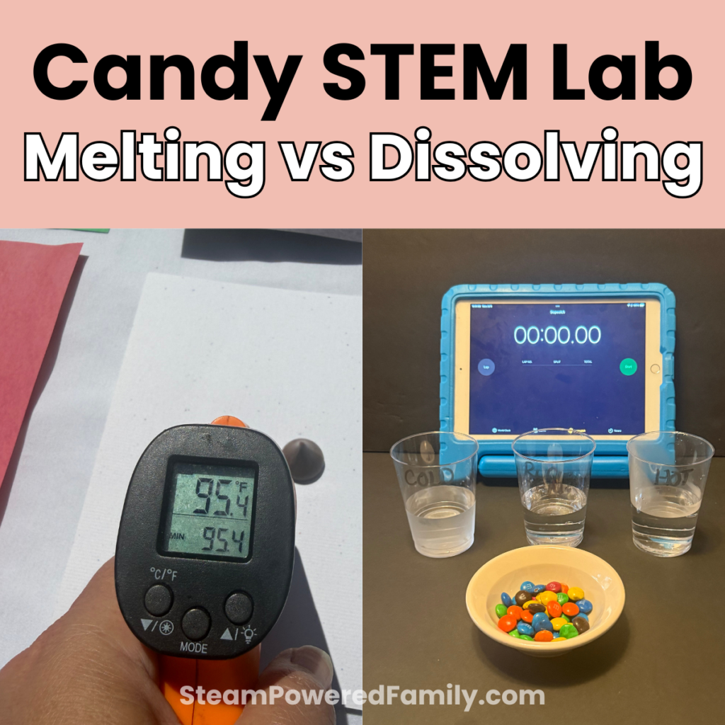melting vs dissolving candy experiment
