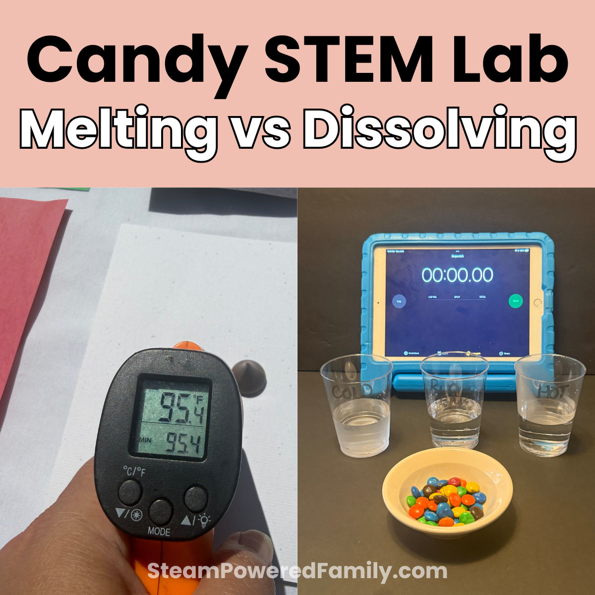 melting vs dissolving candy experiment