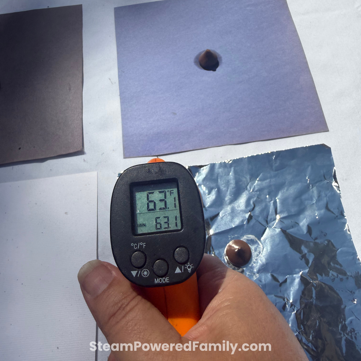 Chocolate melting on paper